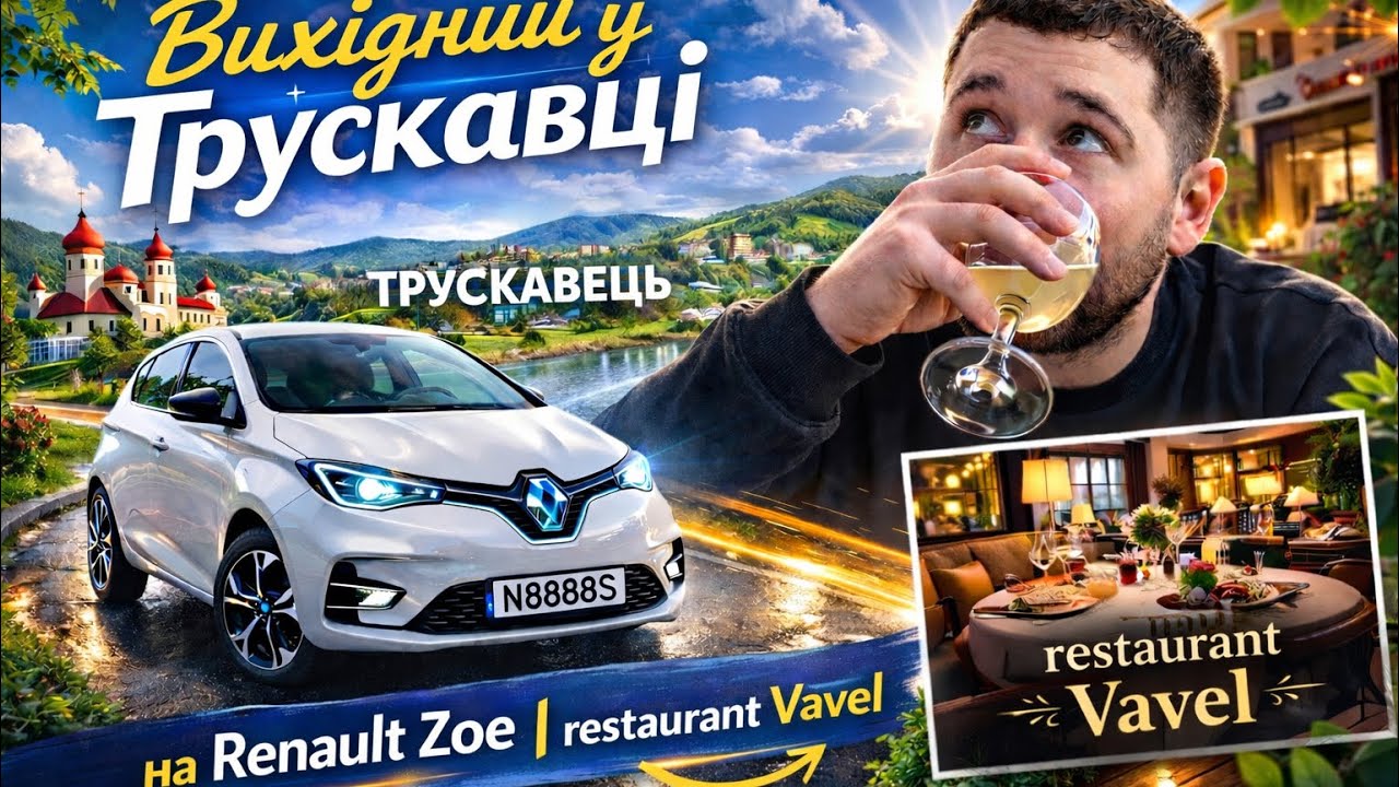 Вихідний у Трускавці на Renault Zoe | Ресторан Vavel