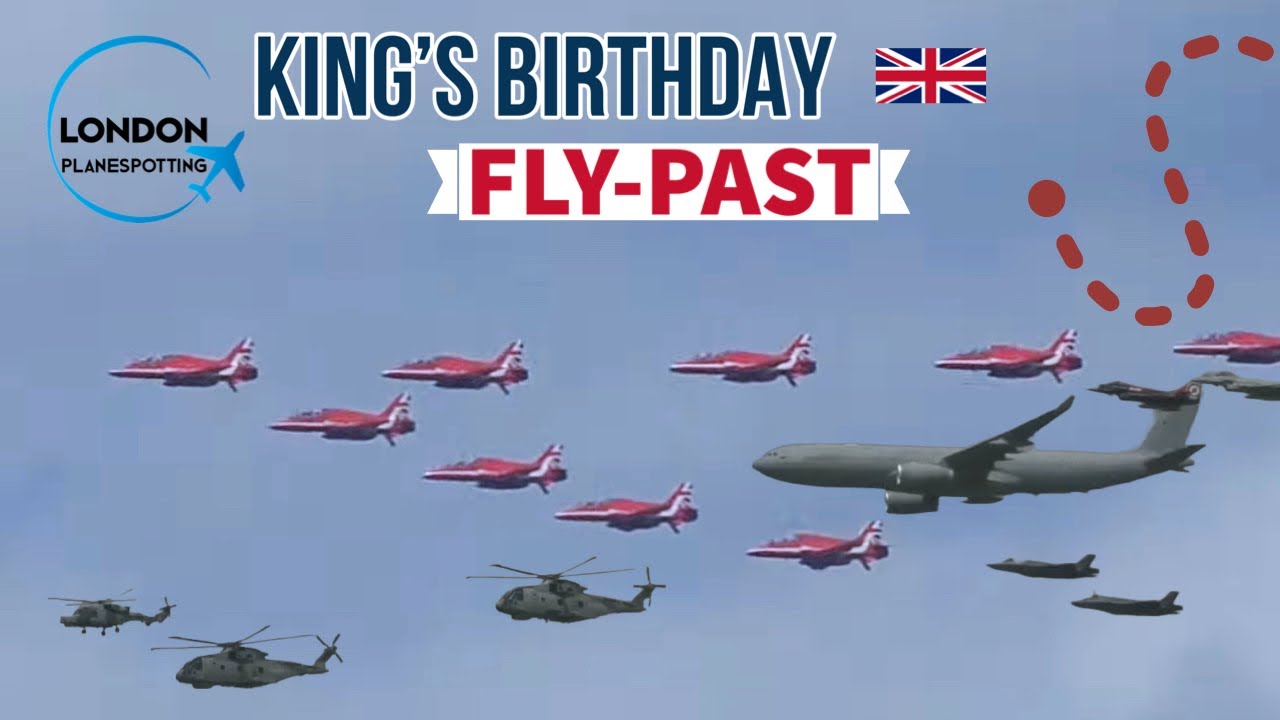 King Charles III Trooping The Colour Birthday Fly Past June 2023
