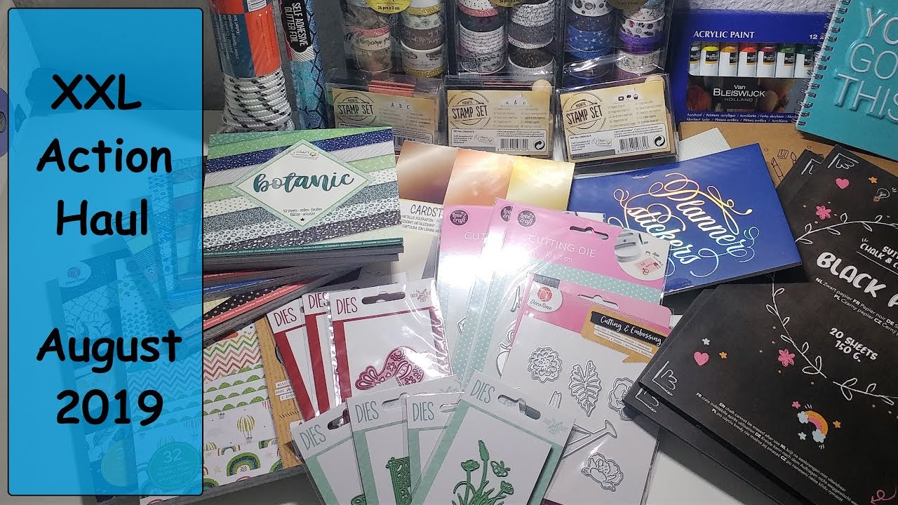XXL Action Haul August 2019 mit neuen Stanzen, Washi Tape und vielen Bl&ouml;cken / Bastel-Haul