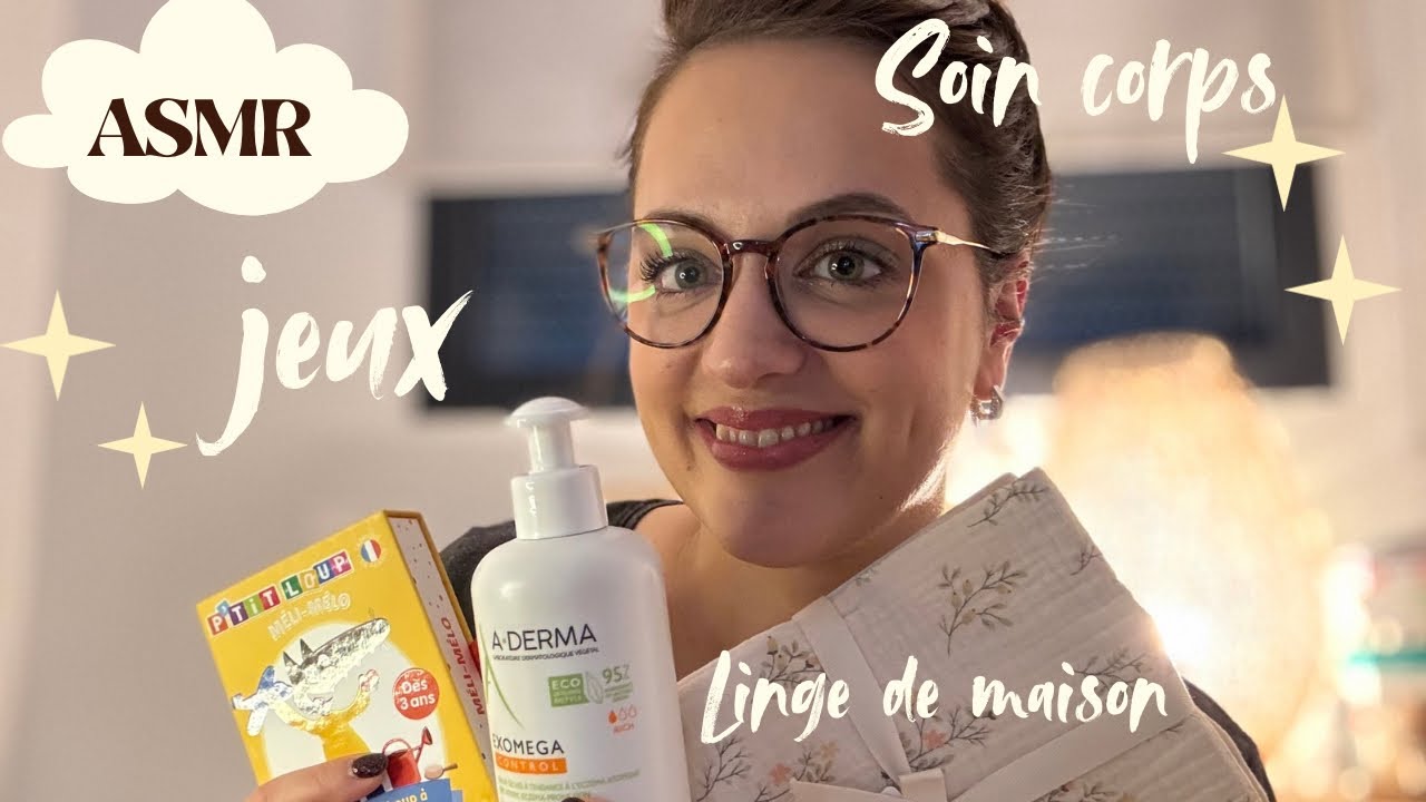 ASMR ⭐️ bla-bla de mes derniers achats ( linge de maison , soin corps , jeux enfants ..)