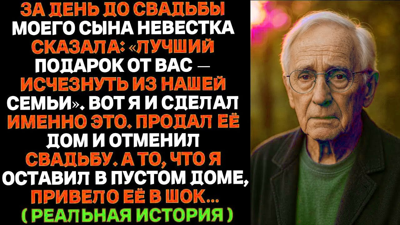 Невестка сказала: «Лучшим подарком на свадьбу было бы, если бы вы навсегда исчезли из нашей семьи!»