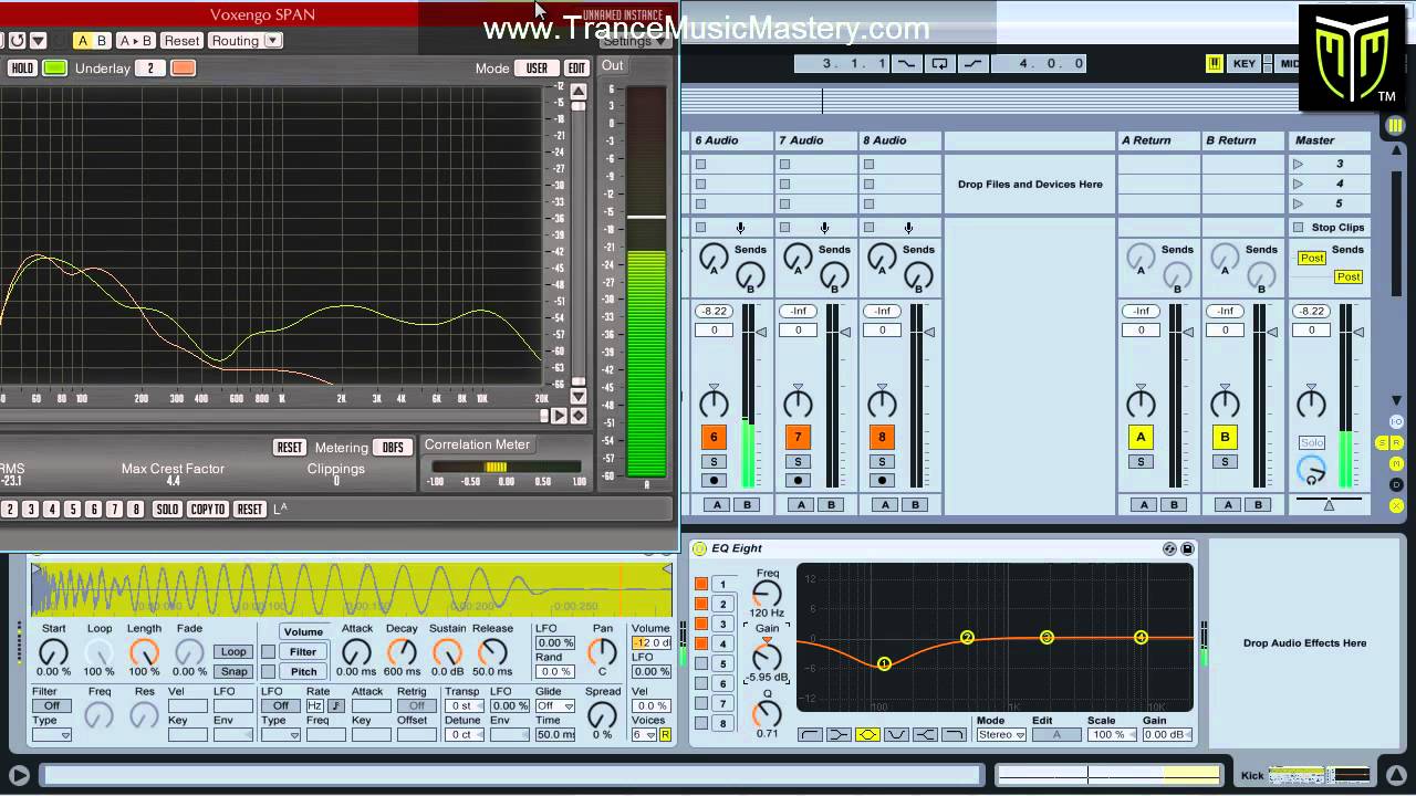 How To Mix Kick And Bass - Part 3 of 3 - Ableton Live Tutorial - Voxengo SPAN