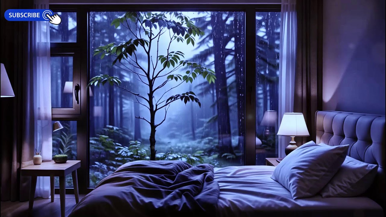 Ultimate Deep Sleep 🌙 Rain on Window & Soft Piano (10 Hours Black Screen)