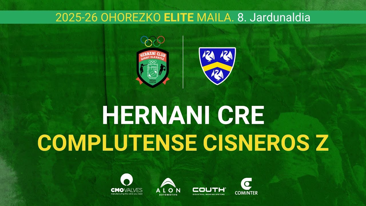 HERNANI CRE vs COMPLUTENSE CISNEROS Z, J8 Division Honor Élite Masculina. 10/1/2026 16:00