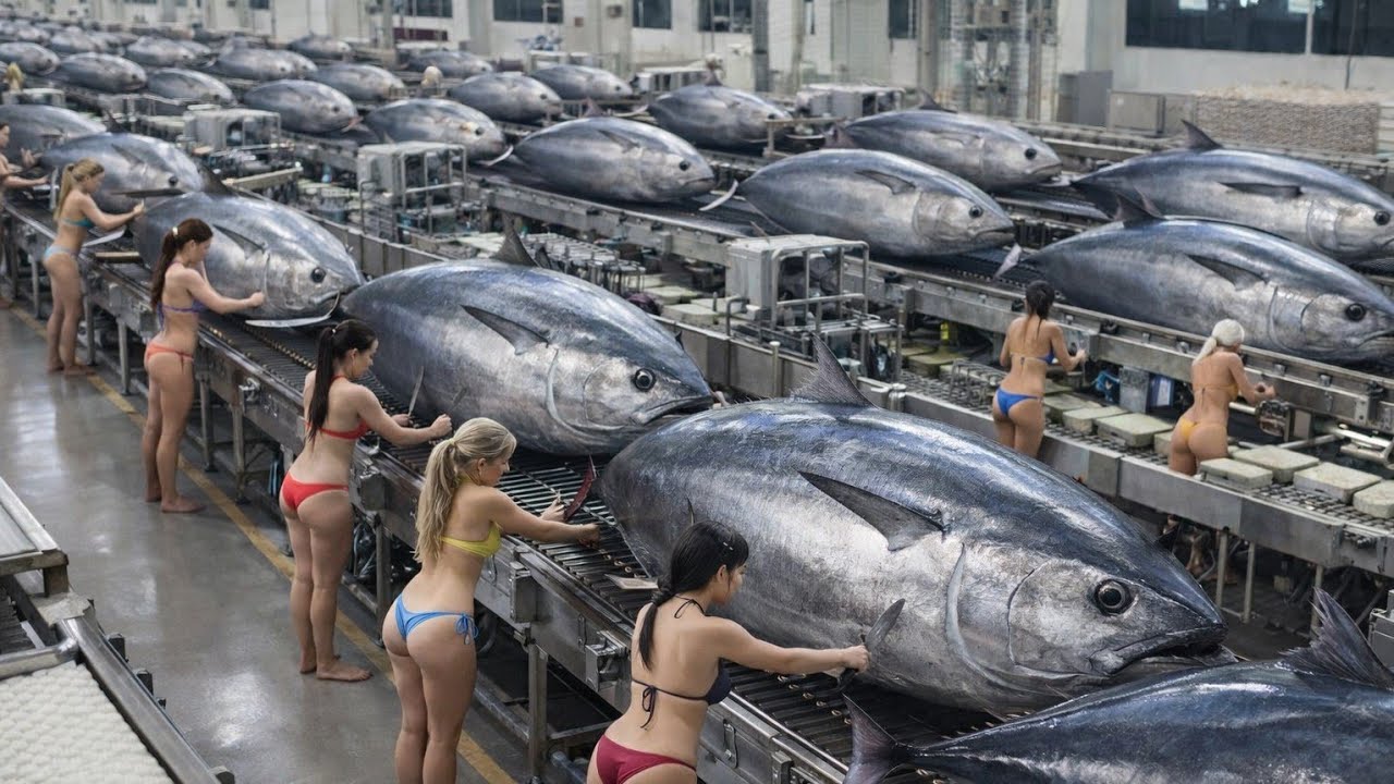 Inside a Massive Tuna Fillet Processing Factory | Millions of Tuna Processed Daily