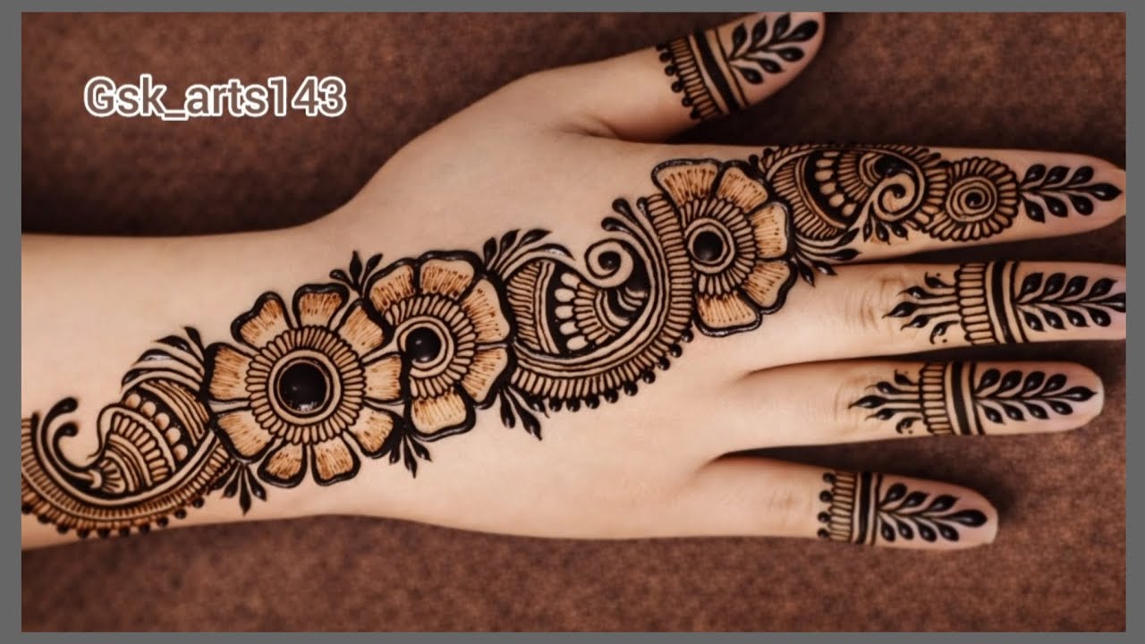 Front Hand Mehndi Design // Easy mehndi design for hands // Simple Mehndi Design 🥰💖 #mehndi #henna 