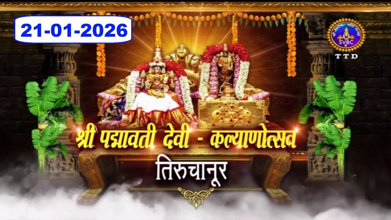 Sri Padmavathi Ammavari || Kalyanotsavam || Tiruchanoor || 21-01-2026 || SVBC4 Hindi || SVBC TTD