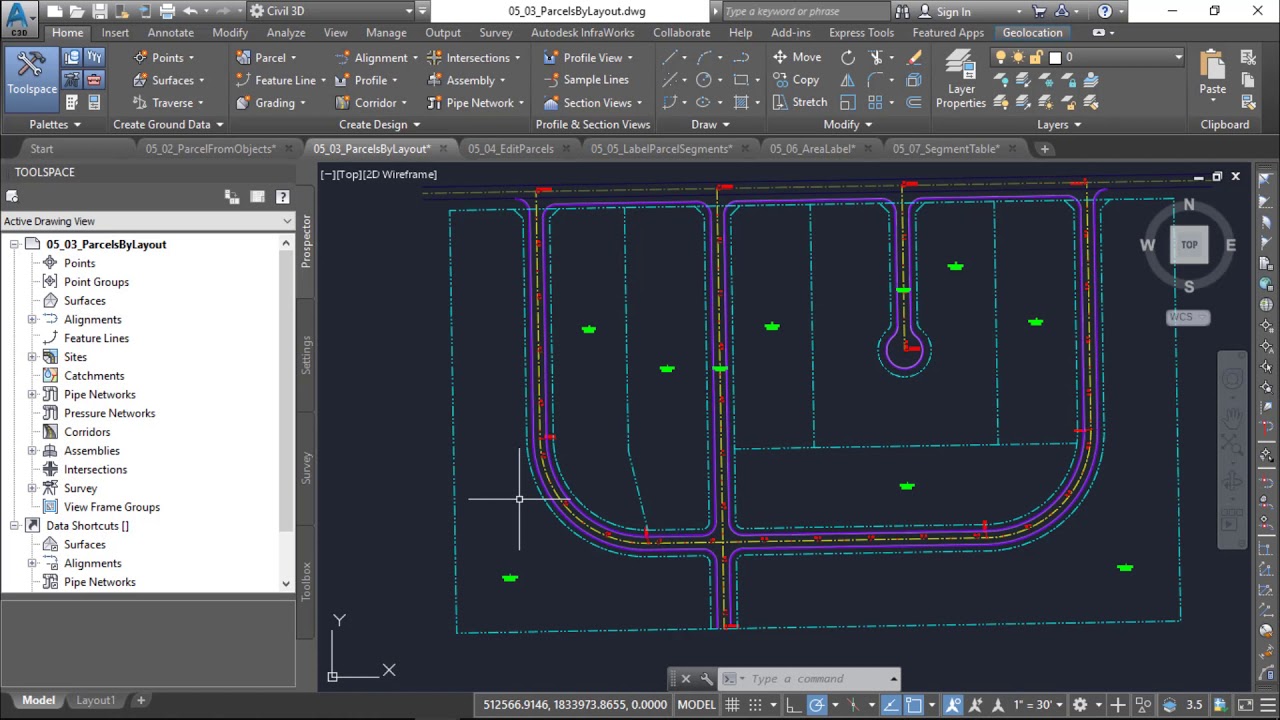 11 . كيفية عمل  PARCEL من الخطوط او تخليقه والتعديل عليه CIVIL 3D