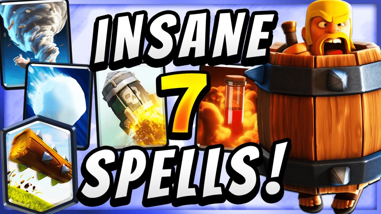 WINNING with ONLY SPELLS?! 7 SPELLS DECK! — Clash Royale