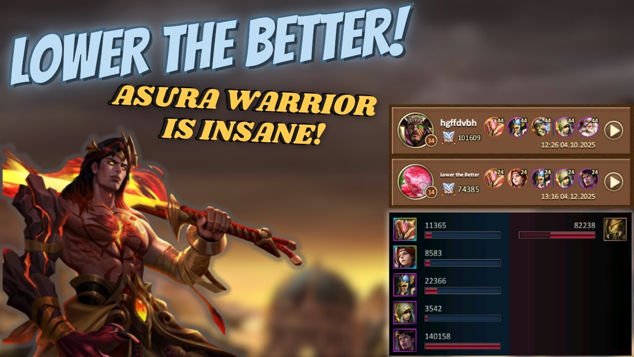 Asura Warrior in the early game! Lower the better