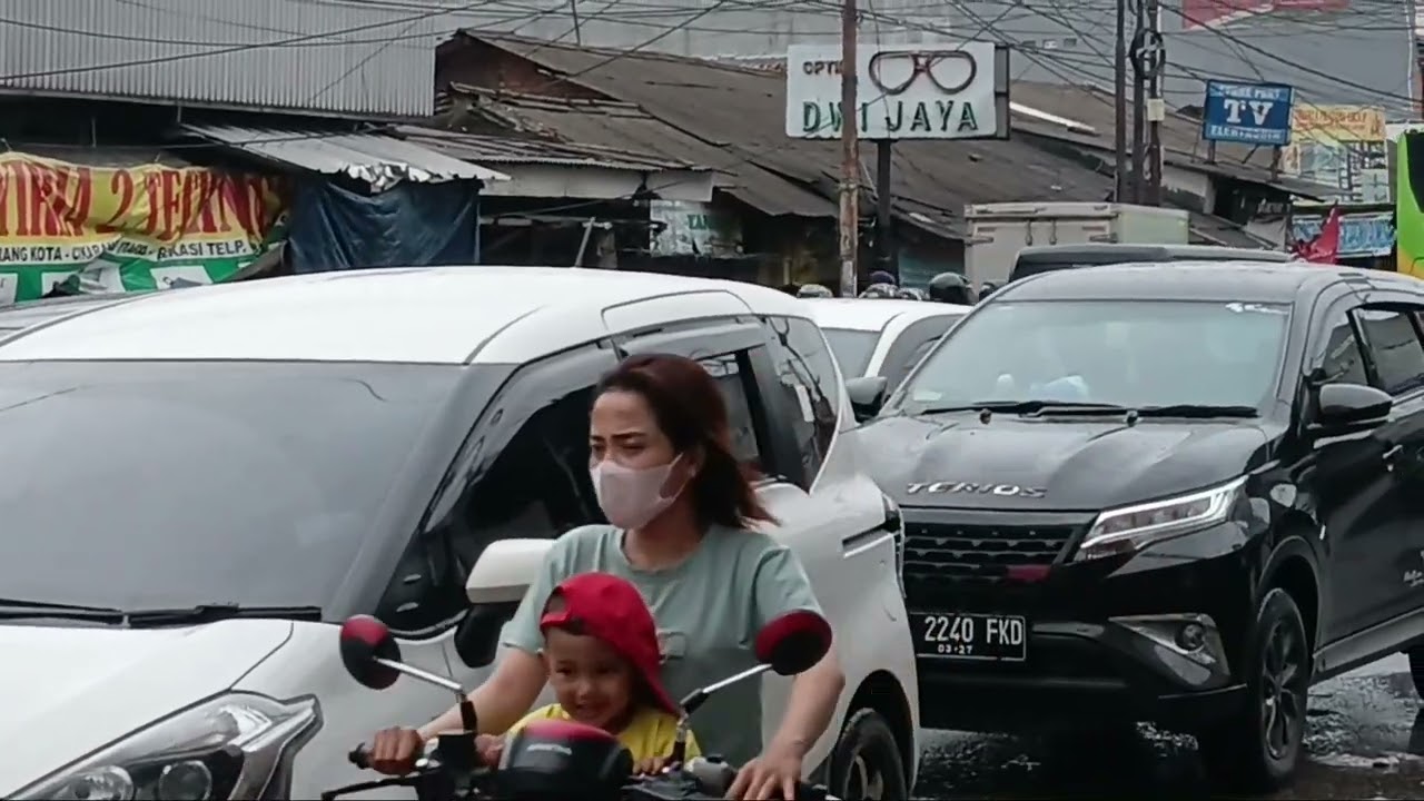 #Kondisi hujan berhenti hujan lagi ,lalu lintas kawasan industri cikarang indonesia 