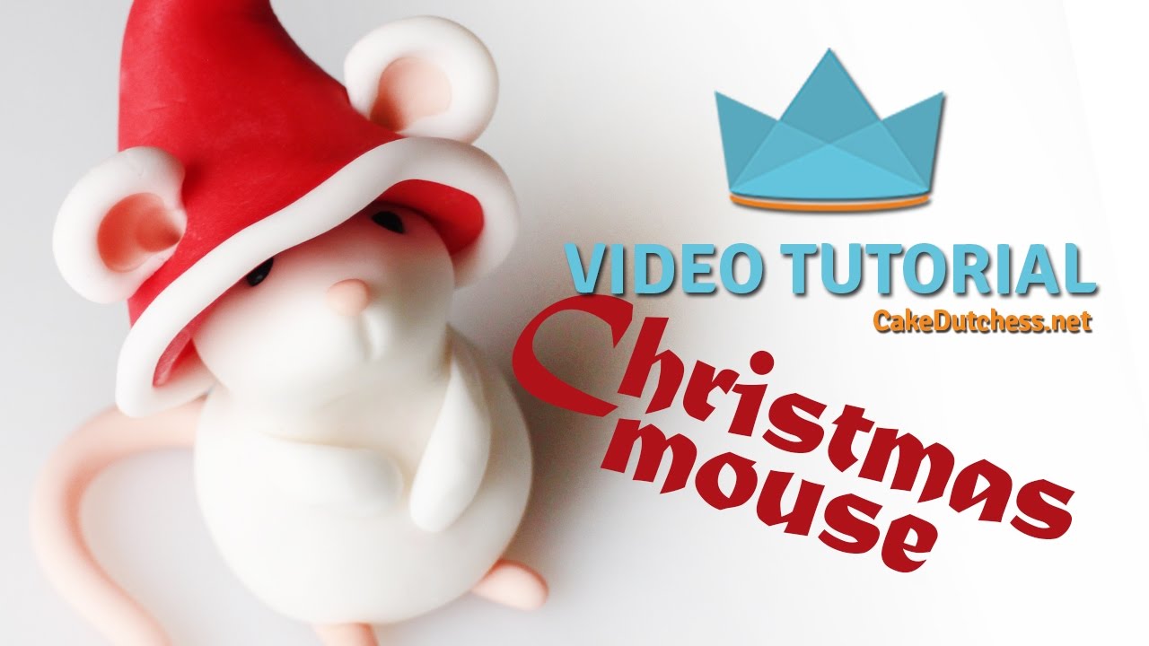 How to make a Christmas Mouse Cake Topper - Cake Decorating Tutorials