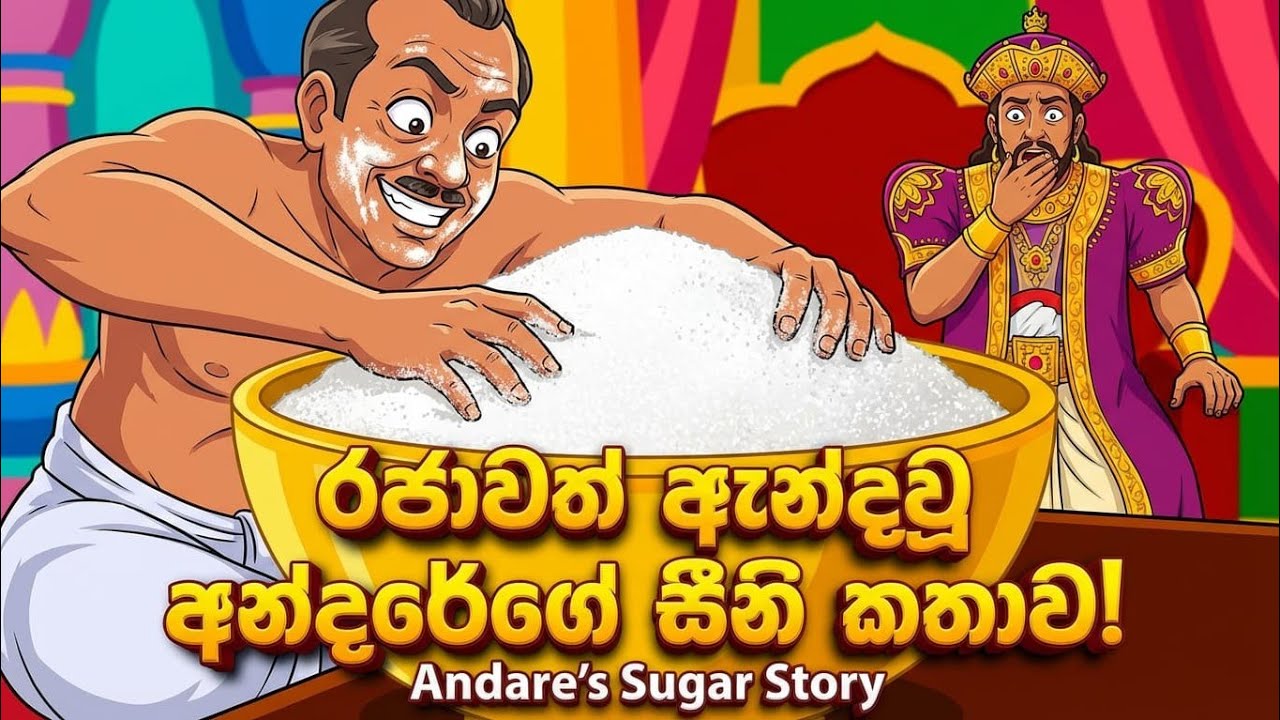 රජාවත් ඇන්දවූ අන්දරේගේ සීනි කතාව! 🍭🤣 | Andare's Sugar Story#storytime #story #ජනකතා #kidsanimation