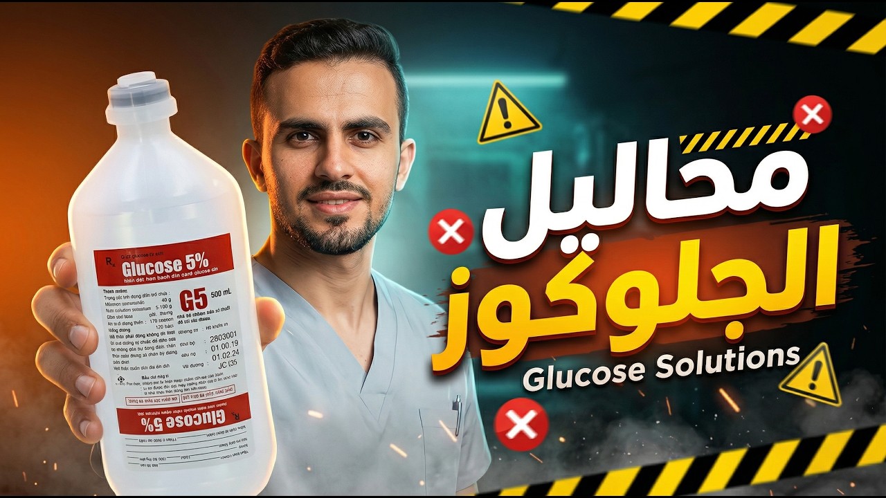 المحاليل الوريدية | (4) شرح انواع محاليل الجلوكوز (Glucose Solutions) ببساطه جدا