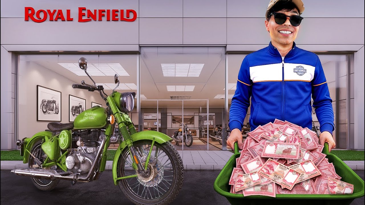 I bought ROYAL Enfield bike using only Rs. 5 notes 🏍️🤑