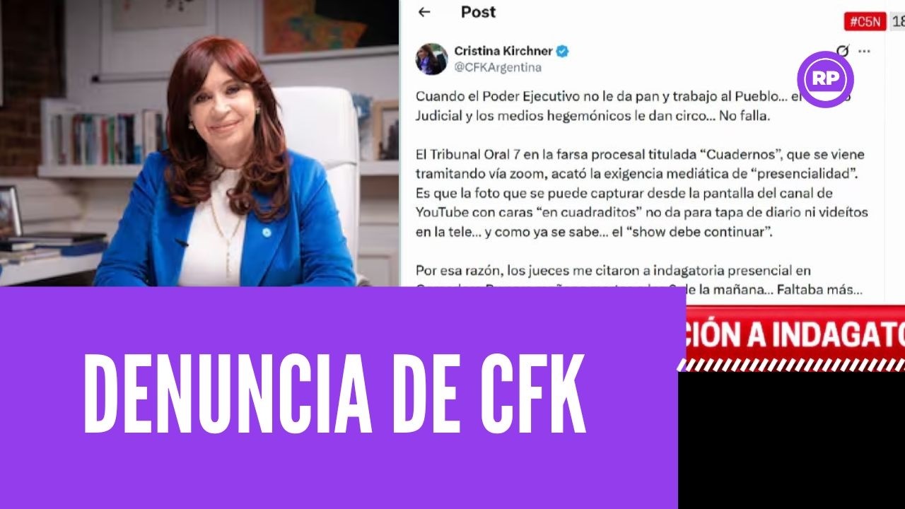 Urgente: Cristina Kirchner sale a hacer una gravísima denuncia contra el gobierno y los medios