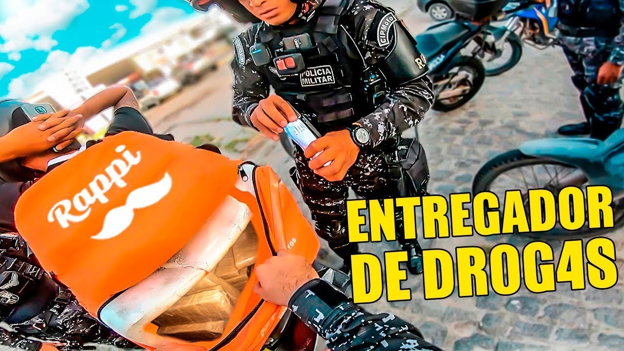 ENTREGADOR do RAPPI PEGO COM DR0G4S. 