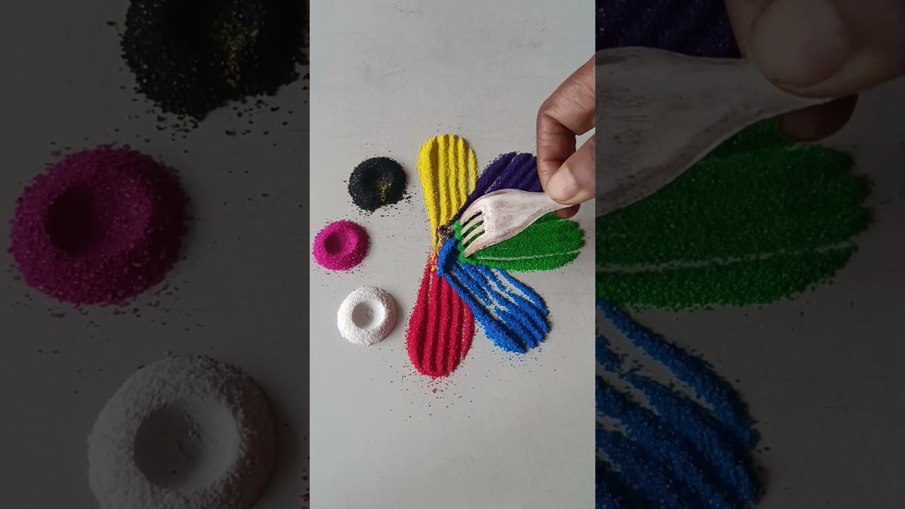 simple Rangoli, satisfying rangoli, Easy rangsatisfying 
