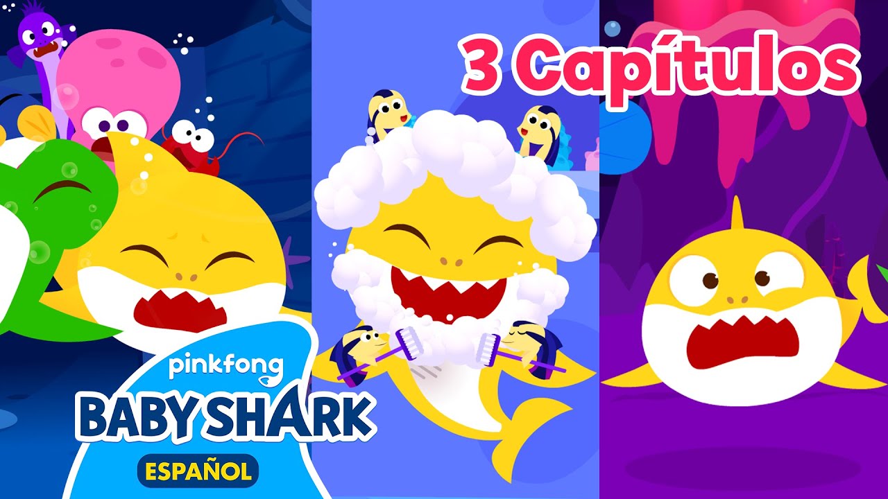 3 Capítulos de Tiburón Bebé Brooklyn | Cuentos Cortos Infantiles | Baby Shark en español