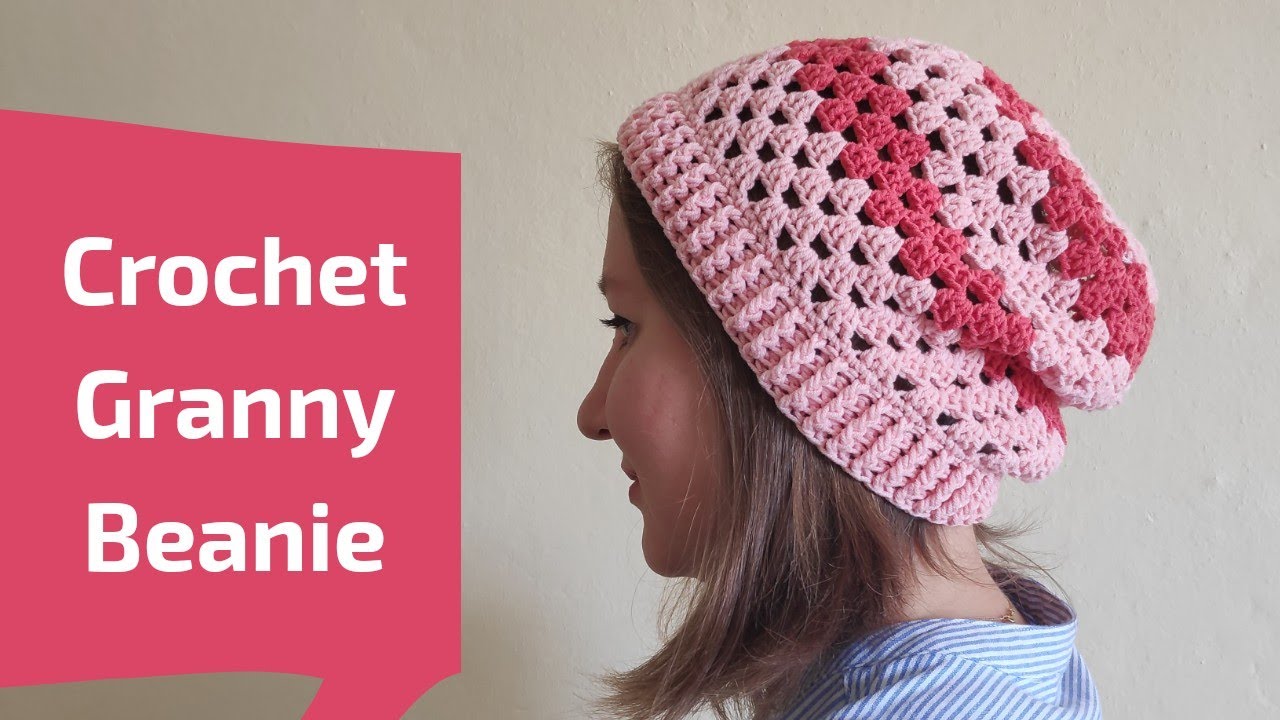 Granny Stitch Crochet Hat Pattern | Easy Beanie Tutorial