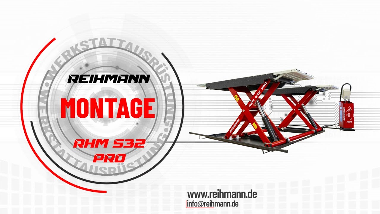 Montage Scherenhebeb&uuml;hne Autolift Reihmann RHM S32 PRO