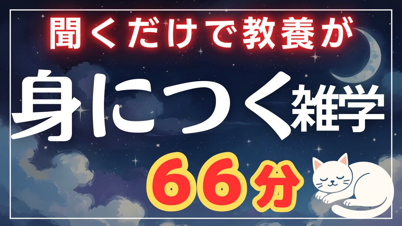 【深夜の知恵】聞くだけで教養が身につく雑学60分【睡眠導入・聞き流し】