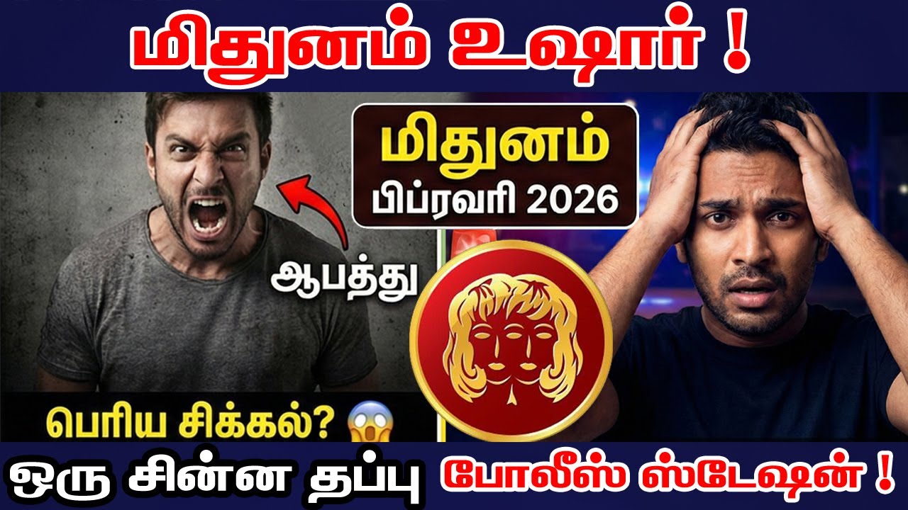 மிதுனம் உஷார்! 🚨 ஒரு சின்ன தப்பு... போலீஸ் ஸ்டேஷன் வரைக்கும் போகும்! 😱 Feb 2026 | Astro Mithran