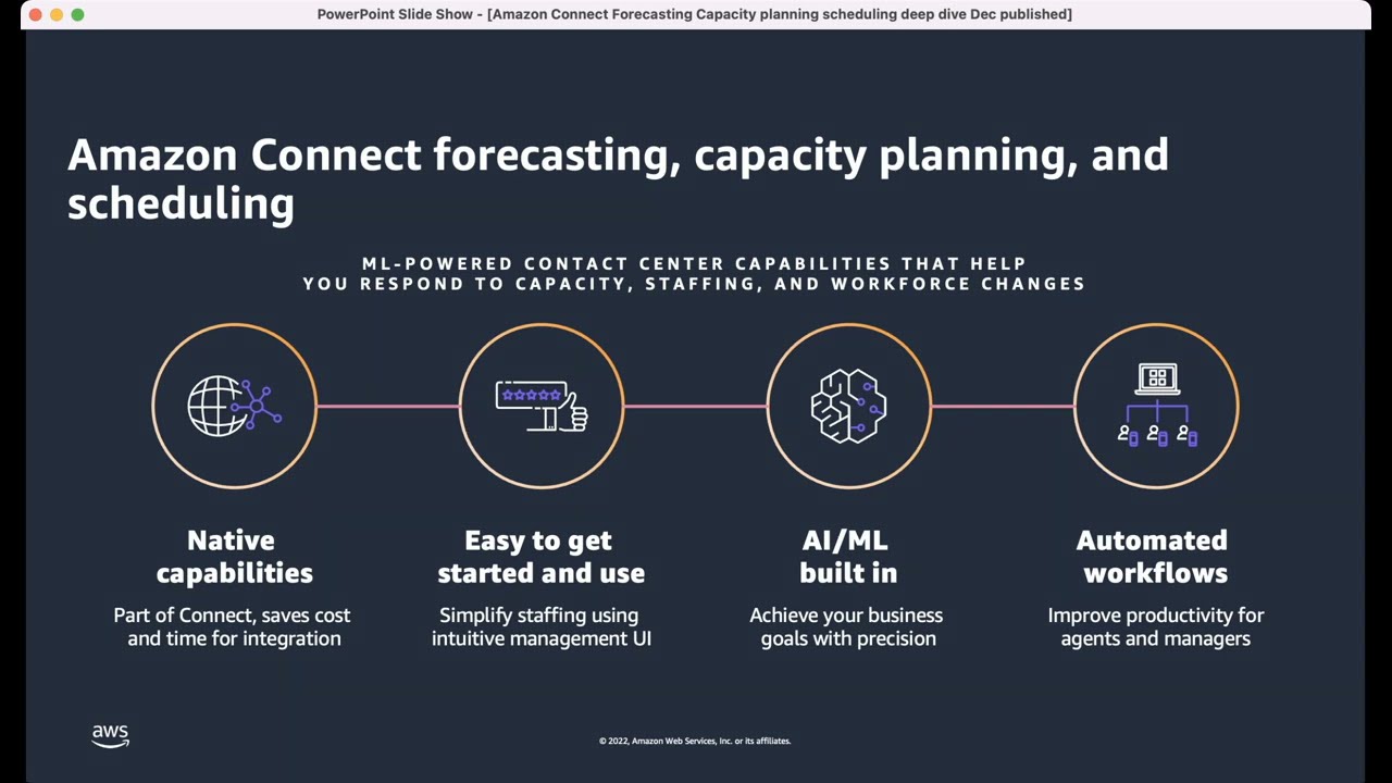 Amazon Connect forecasting, capacity planning, and scheduling (technical-focused)
