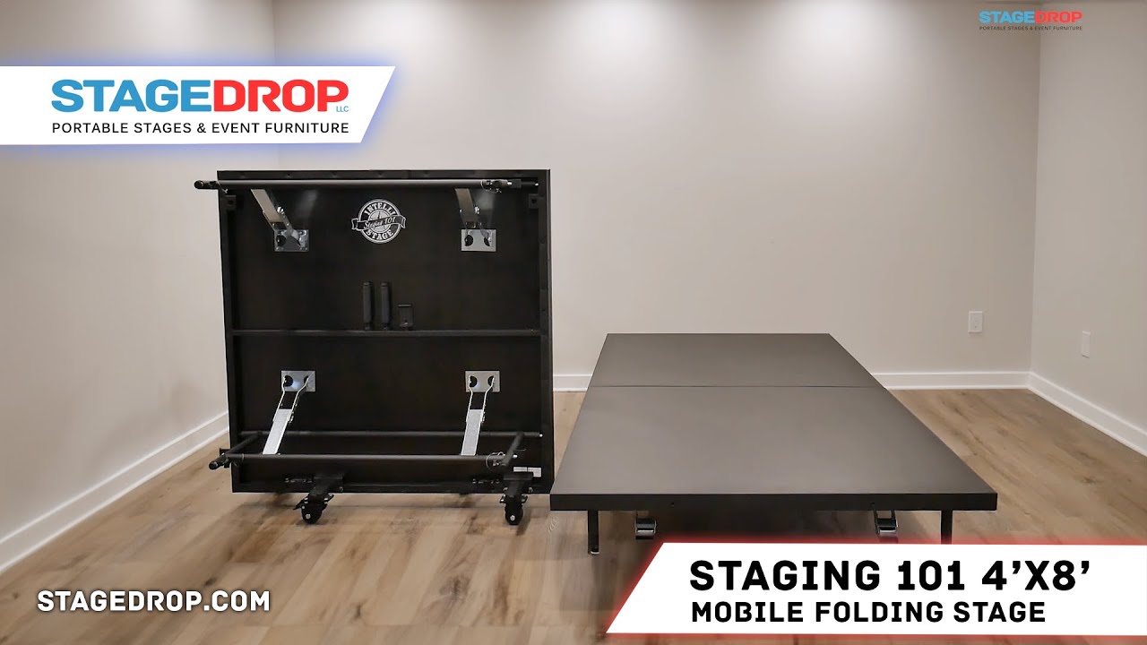Staging 101 4'x8' Mobile Folding Stage, Adjustable Height (8