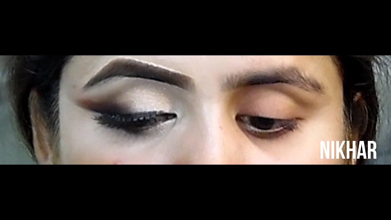 Lifted eye makeup.