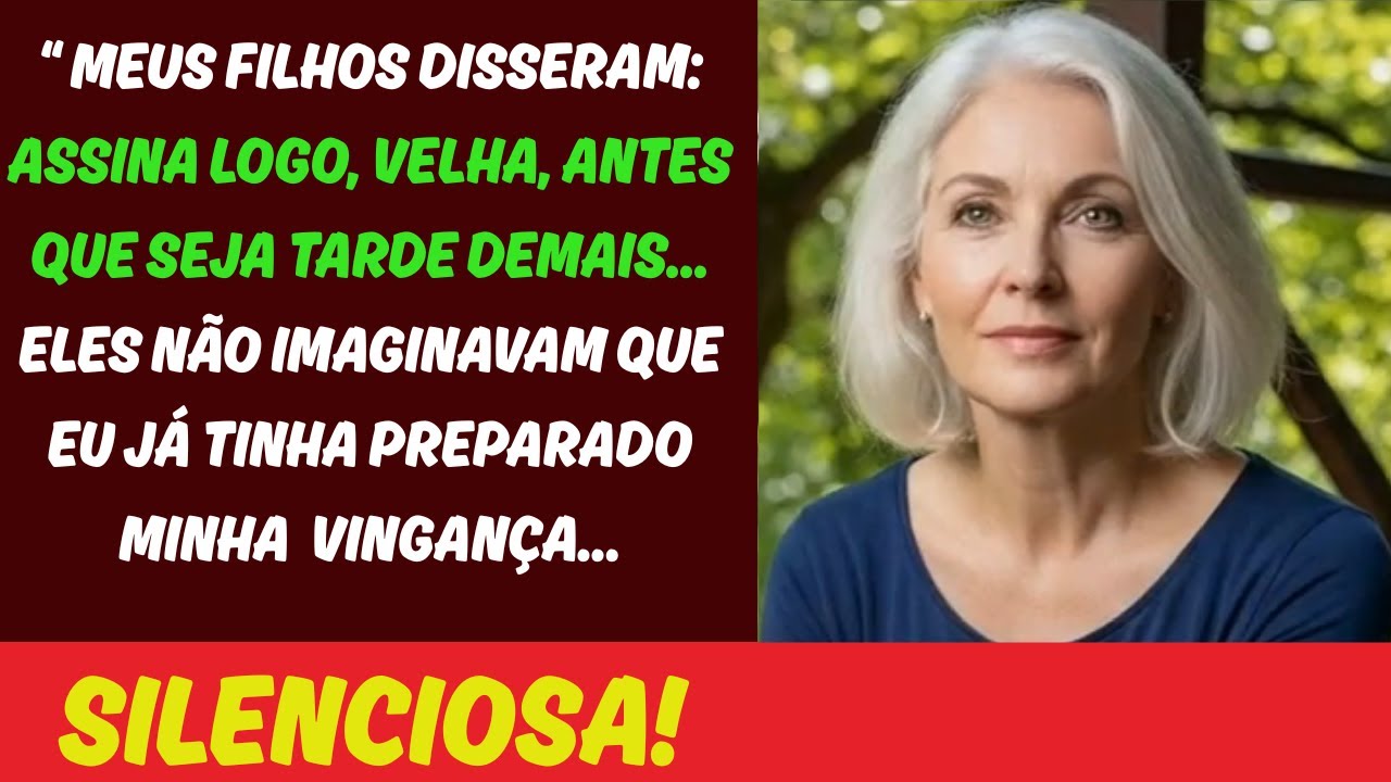 ‘Assina logo, velha, antes que seja tarde’… mas o que revelei no cartório os deixou apavorados!