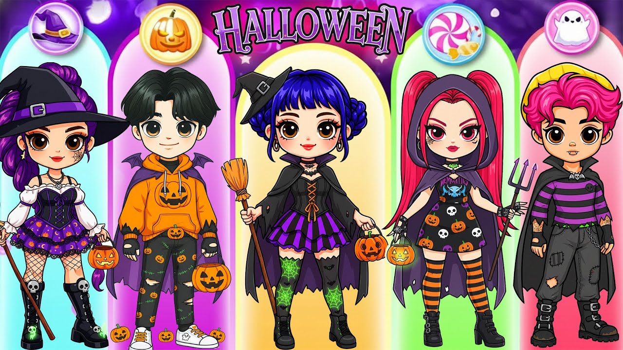 K-Pop Demon Hunters: Rumi, Mira & Zoey Glow Up for Halloween Prom Night🎃| DIY Fashion Paper Dolls