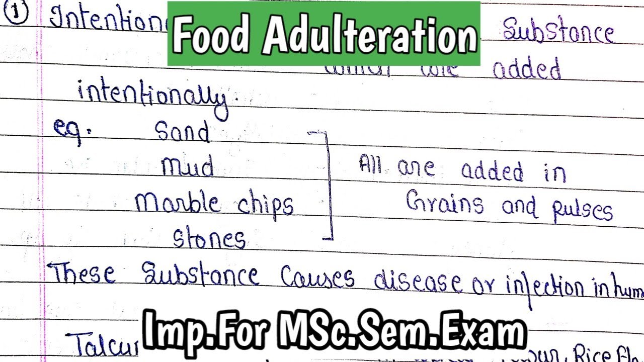 Food Adulteration |Types Of Food Adultrant | Environmental Chemistry | MSc.Notes @KanhaiyaPatel