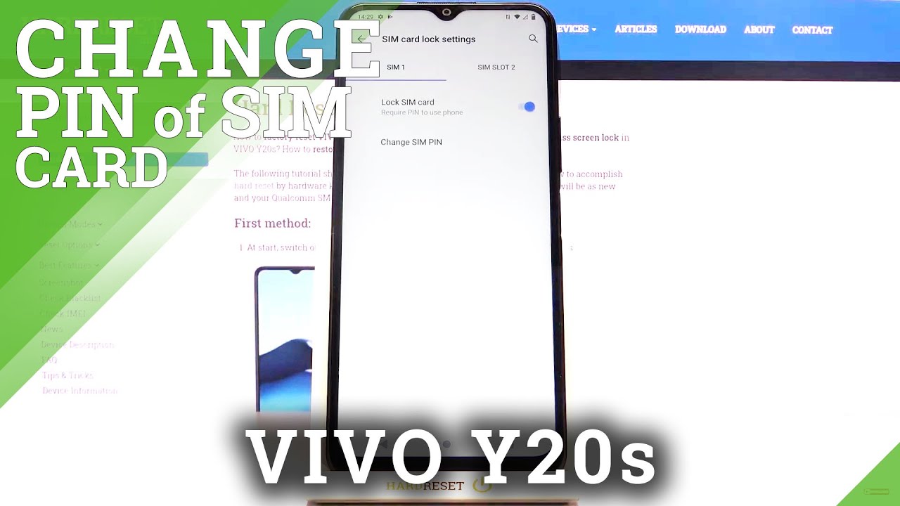 How to Set Change PIN to SIM Card on VIVO Y20s &ndash; Set Up SIM Lock