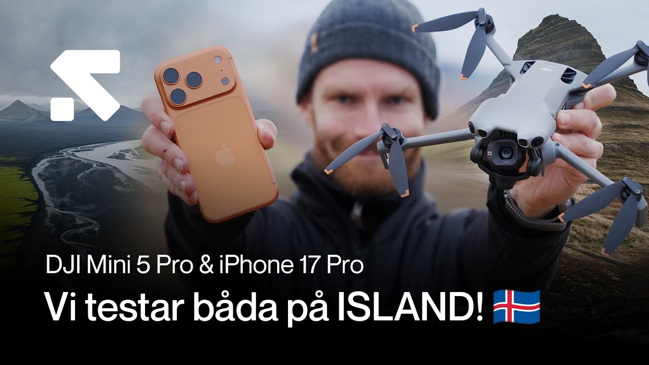 500 gram kamerautrustning till Island?! | Vi testar DJI Mini 5 Pro & iPhone 17 Pro