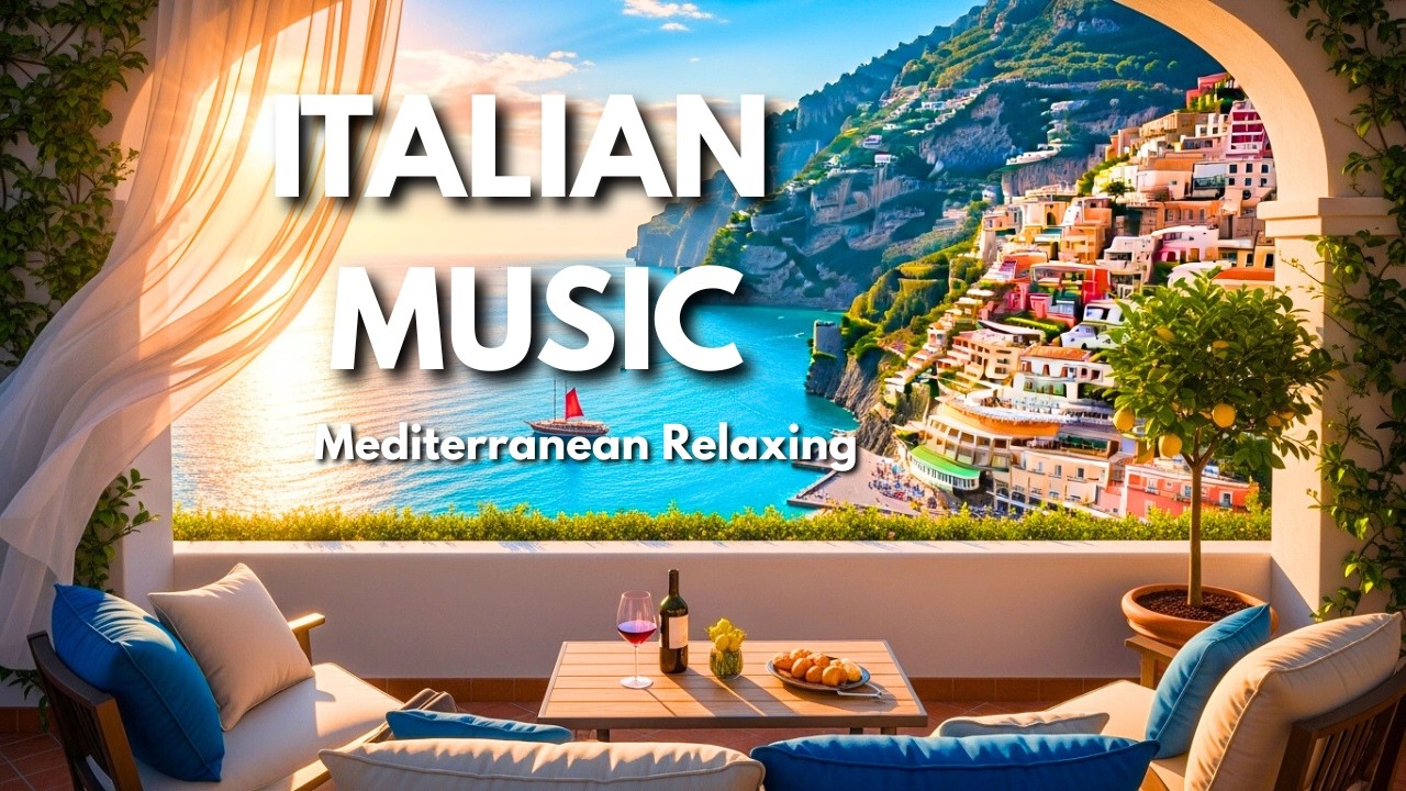 🌊 Italian Coastal Serenity 🇮🇹 Amalfi Coast & Lake Como 4K Peaceful Views 🎶 Mediterranean Music🎶