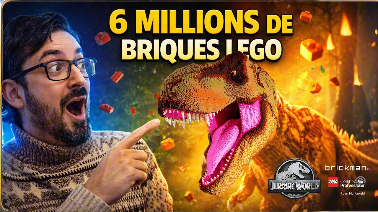 6 MILLIONS de briques LEGO pour Jurassic World : cette expo est folle