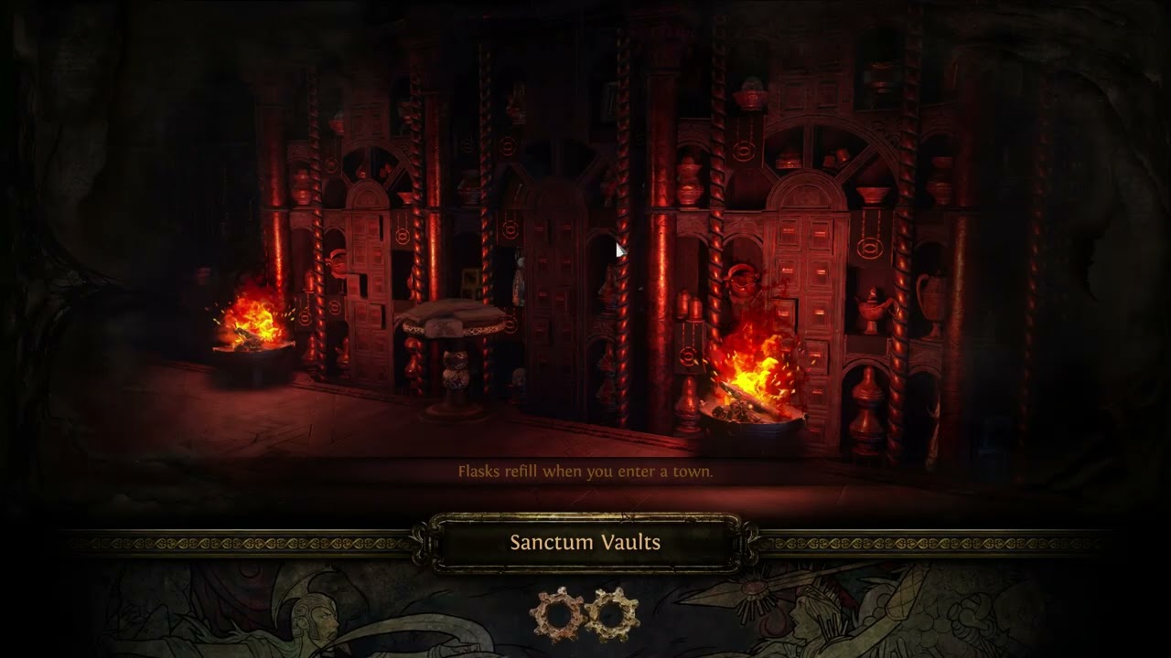 POE 3.22 Daily run of Sanctum 22, reward 4 div (relic duplicate 2 div)