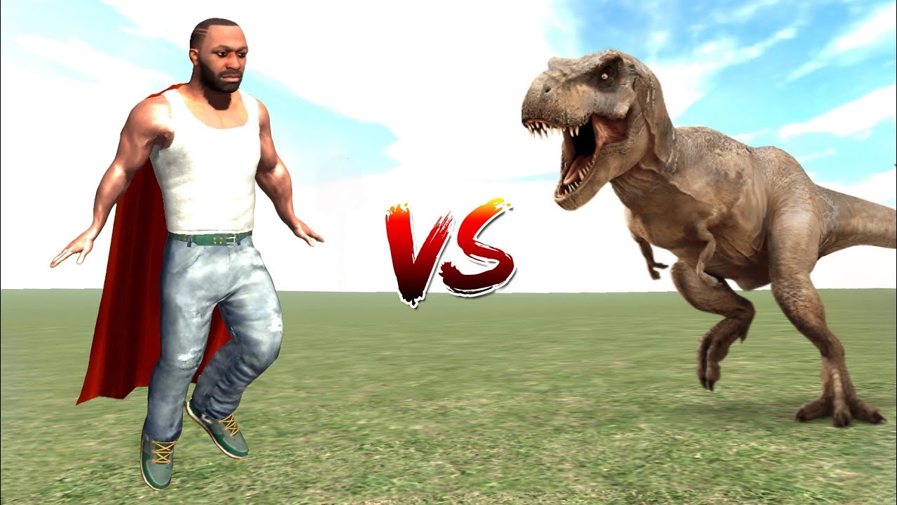 SUPERMAN vs DINOSAURS FIGHT 😯 INDIAN BIKE DRIVING 3D STORIES