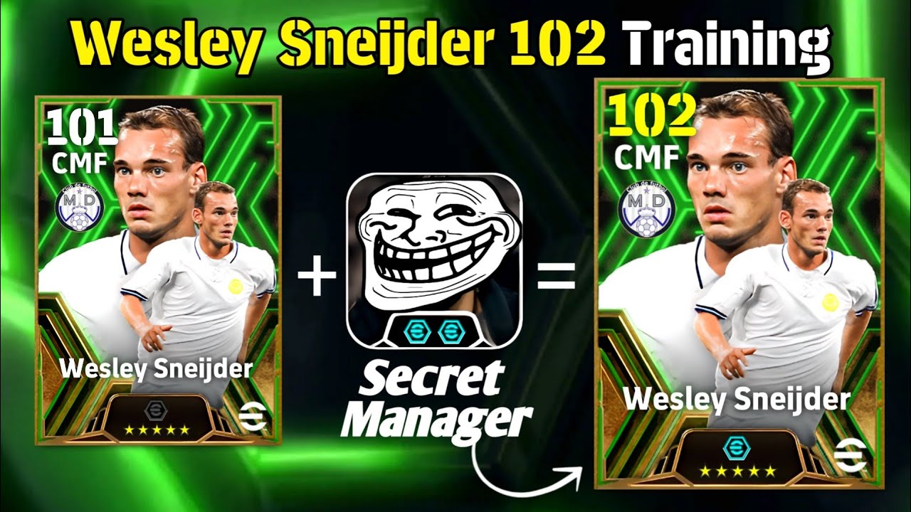 Wesley Sneijder 102 Rated SECRET TRAINING efootball 2026✨|| How To Train SNEIJDER 102 efootball 2026