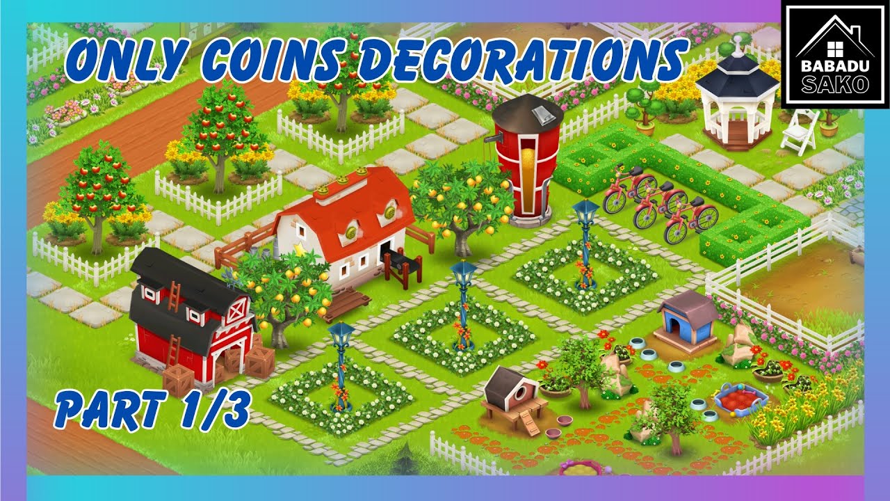 EP.180 : only coins decorations part 1/3 - HayDay FarmDesign