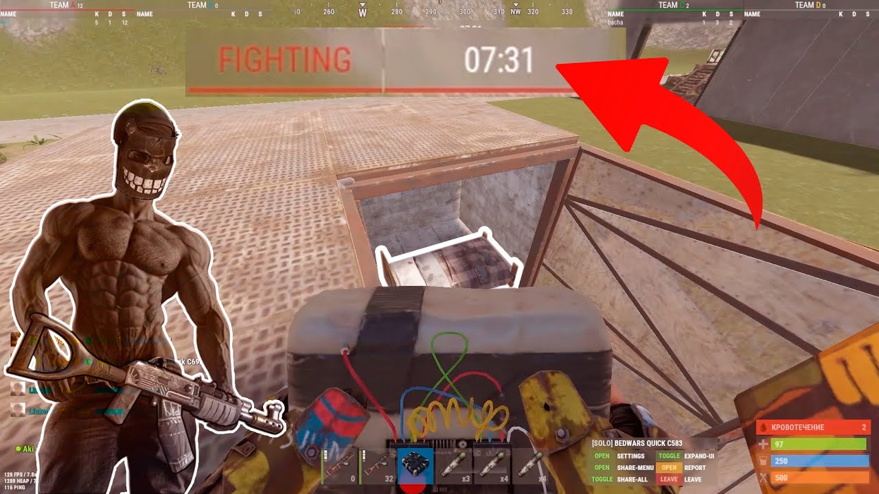 I managed to beat my win time record twice in Rust Bedwars
