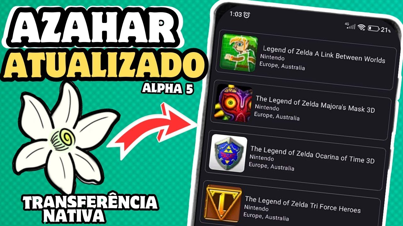  AZAHAR EMULATOR 2026 | RODANDO TODOS OS ZELDA DE 3DS NO ANDROID