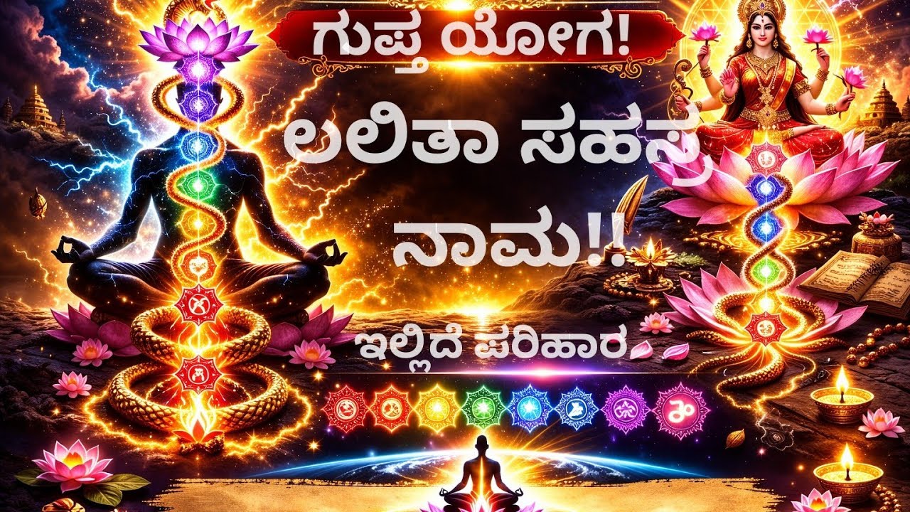 ಲಲಿತಾ ಸಹಸ್ರನಾಮದ ಗುಪ್ತ ಯೋಗ ತತ್ತ್ವ 😱 | Shatchakra & Kundalini Secret|MIND MAGIC WITH BHAT'S|