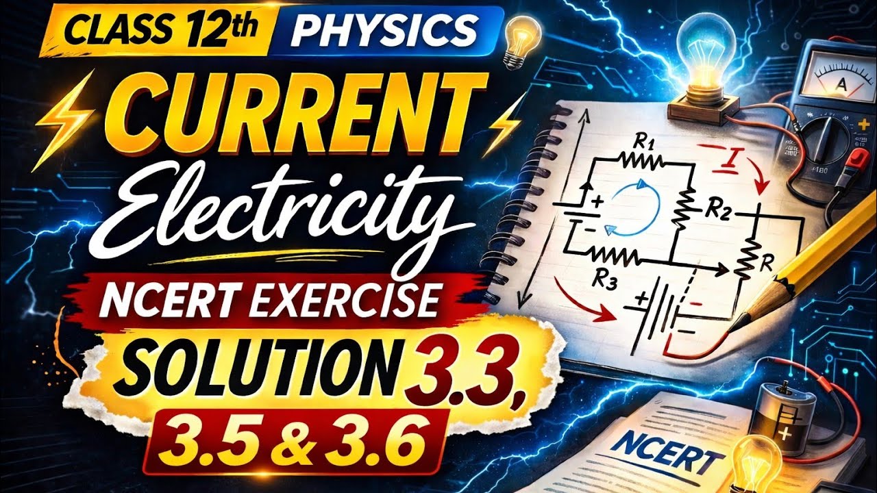 NCERT Exercise 3.3 ,3.5 , 3.6 || CLASS 12TH Physics || Ch-3 Current Electricity 