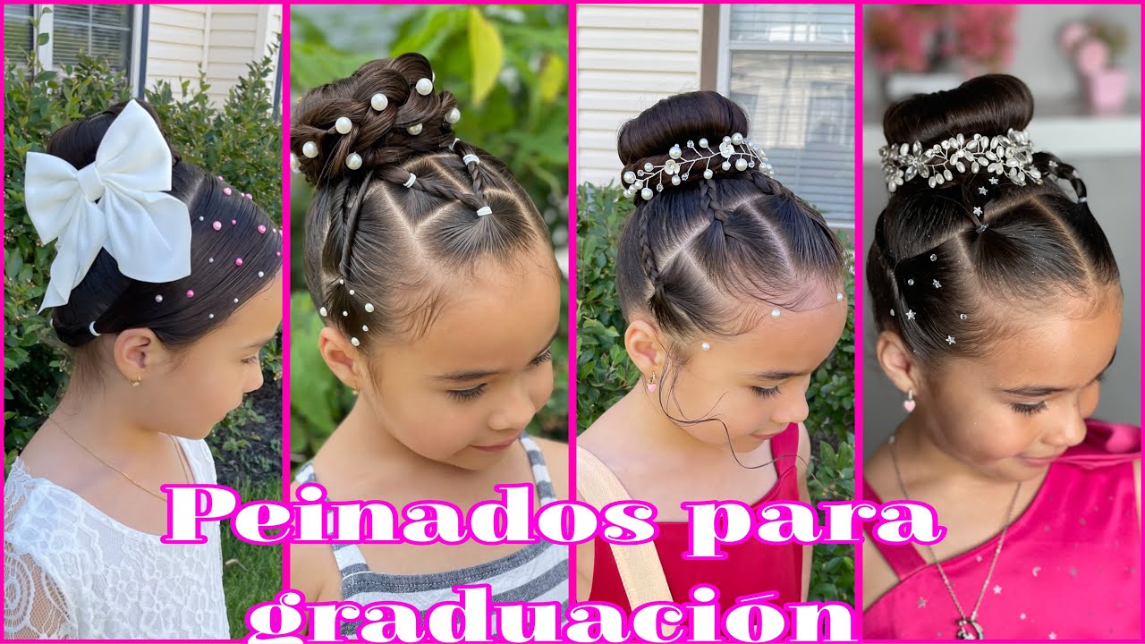 Peinados recogidos elegantes para graduación primera comunión o presentación😍