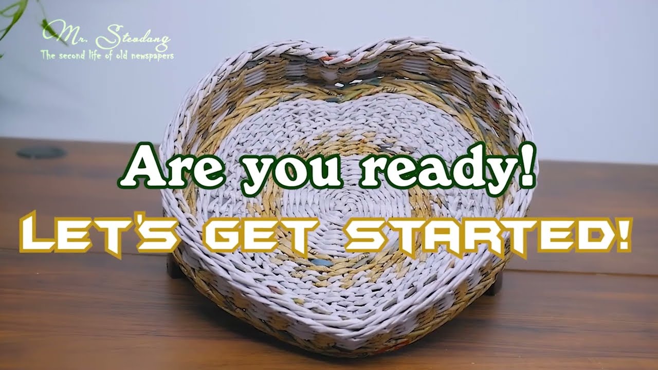 DIY wicker Heart Basket Step by Step Tutorial Part 2