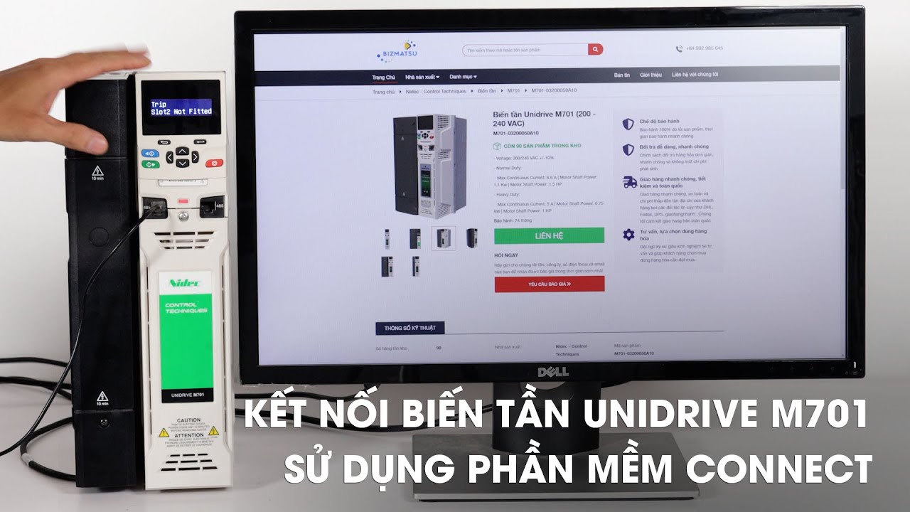 Hướng dẫn kết nối biến tần Unidrive M701 sử dụng phần mềm Connect | Bizmatsu Vietnam