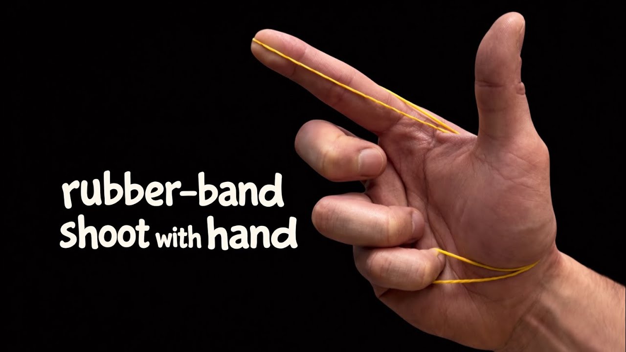 rubber-band shoot with hand 