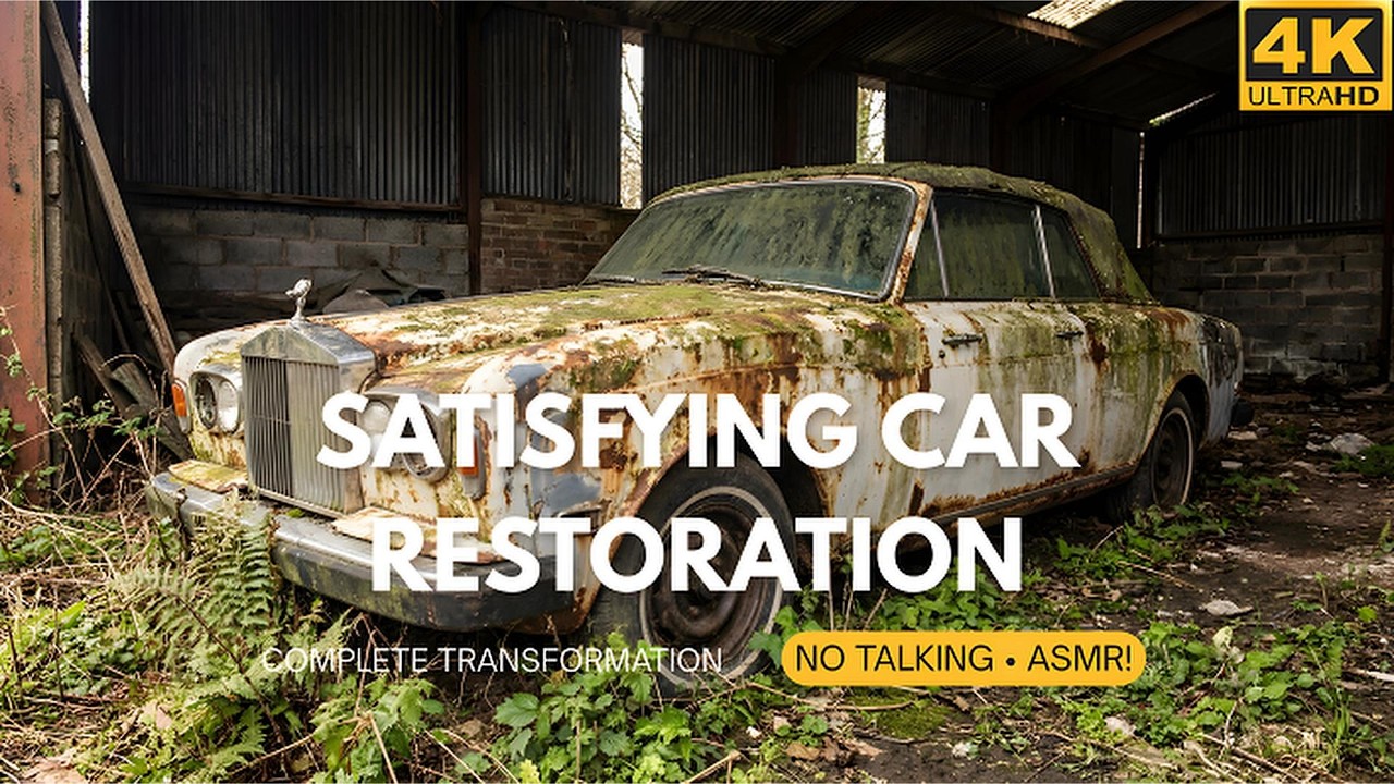 Silent 4K ASMR | A Forgotten Rolls-Royce La Rose Noire Droptail Comes Home #asmrrestoration